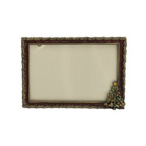 Sunflower Designs Christmas Photo Frame Enamel Red Green Rhinestones 4x6